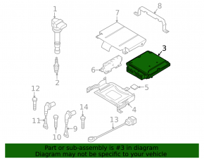 Блок ECU компьютер двигателя VW Tiguan 09-13 FWD