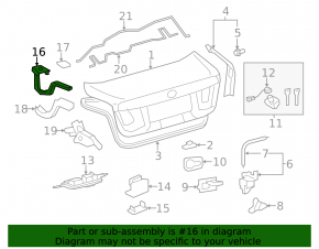 Петля крышки багажника правая Lexus LS460 LS600h 07-17