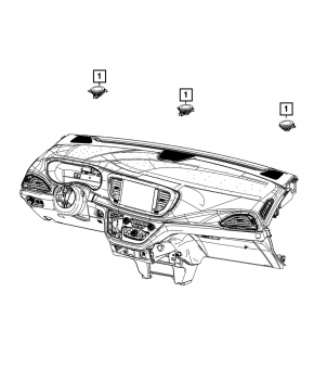 Динамик передней панели левый Jeep Grand Cherokee WL 21-26