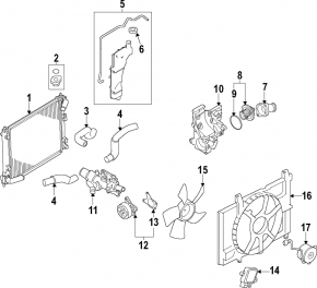 Помпа водяна Nissan Juke 15-17 Nismo, S, SL, SV