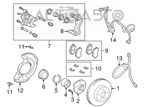 Суппорт в сборе передний правый Lexus RX300 98-03