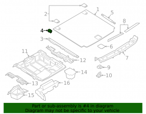 Крюк багажника BMW X3 F25 11-17 черный с хром