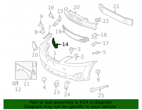 Крепление переднего бампера левое Lexus IS250 IS350 09-10
