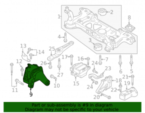 Подушка двигателя правая VW Beetle 12-14 2.5