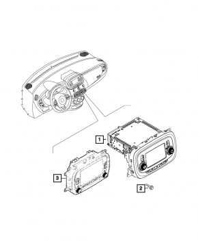 Головное устройство Fiat 500X 16-17