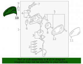Крышка бокового зеркала левая Audi Q3 83A 19-25 под BSM