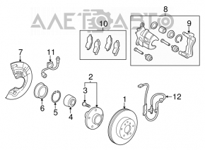 Датчик ABS передний правый Toyota Camry v55 15-17 usa