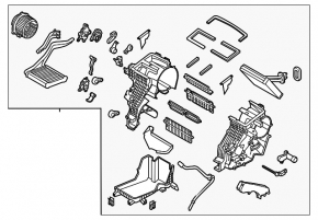 Печка в сборе Kia Soul 14-16 manual