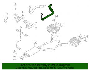 Приемная труба левая Ford Explorer 20-24 3.0T