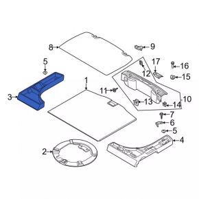 Поддон багажника правый Ford Escape MK4 20-22