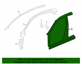 Стойка кузова центральная левая Honda Civic X FC 16-21 4d