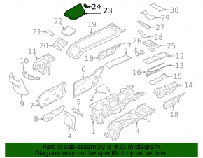 Подлокотник Volvo XC60 18-26 кожа коричневая