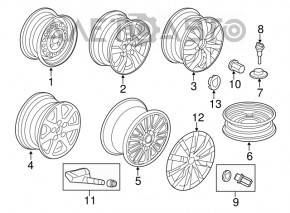 Диск колесный R17 x 7j 5*114,3 Honda Accord 13-17 тип 3, бордюрка, без колпачка