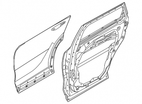 Двері в зборі задні ліві Kia Sorento 21-23 HEV, PHEV