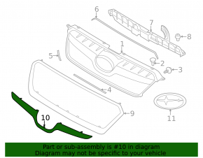 Молдинг решетки радиатора grill Subaru Crosstrek 16-17