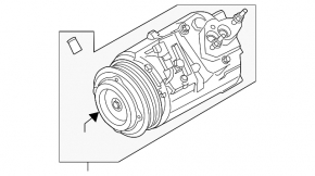 Компрессор кондиционера Ford Fusion mk5 13-20 2.0Т 2.5