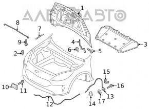 Петля капота правая Ford Escape MK4 20-