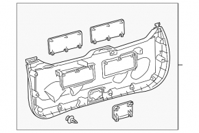 Обшивка двери багажника нижняя Toyota Prius V 12-17 беж