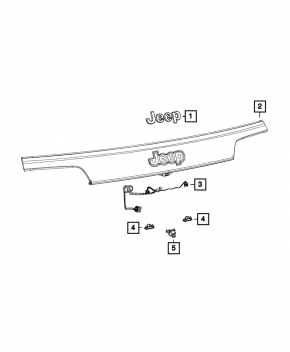 Проводка под подсветку номера Jeep Grand Cherokee WK2 14-16
