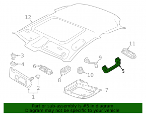 Ручка потолка задняя левая Audi A3 22-26 серая