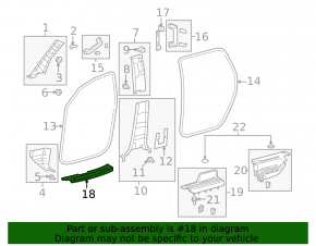Накладка порога передняя правая Toyota Sequoia 08-20 корич