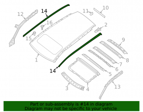 Рейлинги продольные 2шт Infiniti JX35 QX60 13-14