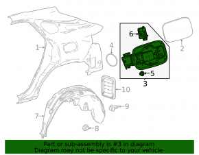 Корпус лючка бензобака Lexus RX350 RX350h 23-25