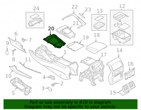 Кронштейн накладки центральной консоли Audi Q5 80A 21-24