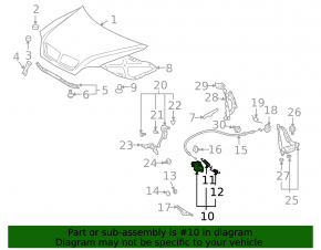 Замок капота Lexus RX300 RX330 RX350 RX400h 04-09