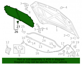 Изоляция капота VW Passat b7 12-15 USA