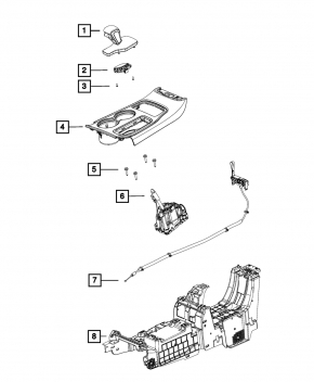 Шифтер КПП Jeep Grand Cherokee WK2 11-22