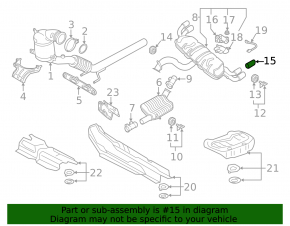 Насадка глушника права Audi A3 8V 17-20 хром