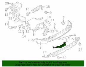 Накладка заглушка заднего бампера нижняя Mazda CX-50 25-26