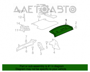Полка задняя Chrysler 200 11-14 черн