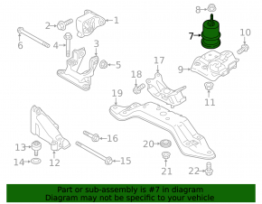 Подушка двигателя левая Subaru Outback 15-19