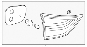 Фонарь внутренний крышка багажника левый Toyota Sienna 20-20