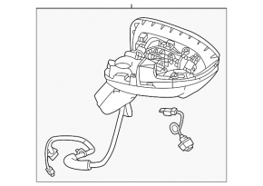 Дзеркало бічне праве у зборі Nissan Rogue 21-23 BSM, S