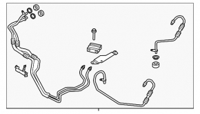 Трубки охлаждения кпп Lincoln MKC 15-19 2.3T, 15-16 2.0T с клапаном