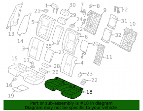 Задний ряд сидений 2 ряд Land Rover Range Rover Velar 18-20 комбинированная кожа черная с перфорацией