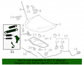 Замок капота правий Lexus NX 22-25