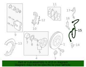 Провод датчика ABS передний левый Mazda3 MPS 09-13