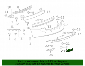 Насадка глушителя левая Chevrolet Malibu 16-18