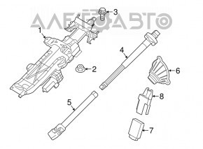 Рулевая колонка BMW X7 G07 19-26 с электрорегулировкой, ржавая
