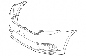 Бампер передній голий Toyota Highlander 11-13