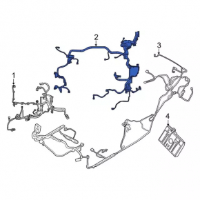 Проводка подкапотная с блоком предохранителей Ford Fiesta 14-19