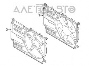 Дифузор кожух радіатора голий BMW X2 F39 18-19 B46