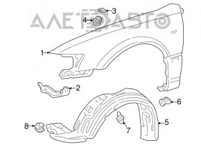 Подкрылок передний левый Toyota Camry v20 96-01