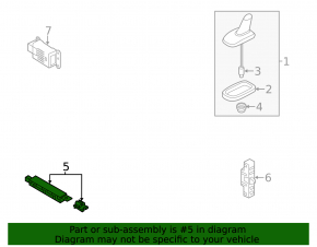 Antenna Booster VW Tiguan 09-18 лев