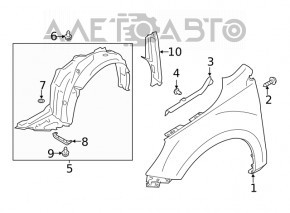 Подкрылок передний левый Subaru Outback 20-22