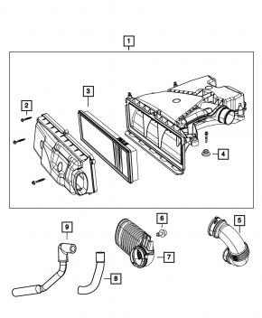 Корпус воздушного фильтра Fiat 500 12-17